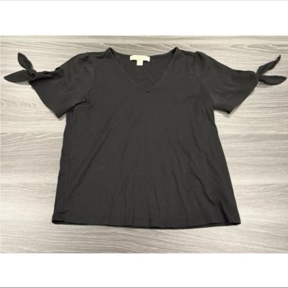 MICHAEL Michael Kors Basics Black Tie Sleeve Blouse Top Women’s Size Small - Picture 11 of 11